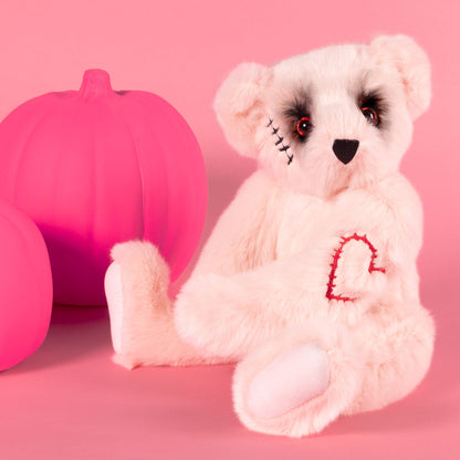 15 In. Pink-O-Ween Zombie Bear