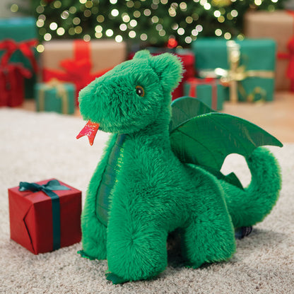 18 In. Fluffy Fantasy Green Dragon