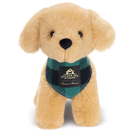 8 in. Golden Dog Farm Puppy, Green Buffalo