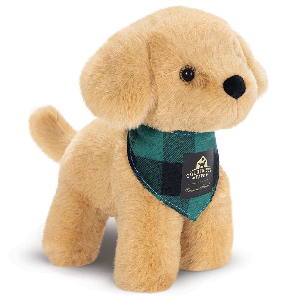 8 in. Golden Dog Farm Puppy, Green Buffalo