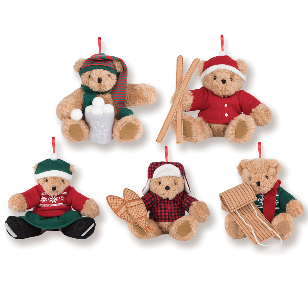 Vintage Inspired Holiday Ornaments - Set of 5