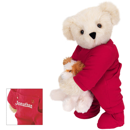 15 In. Christmas Bedtime Bear with Puppy