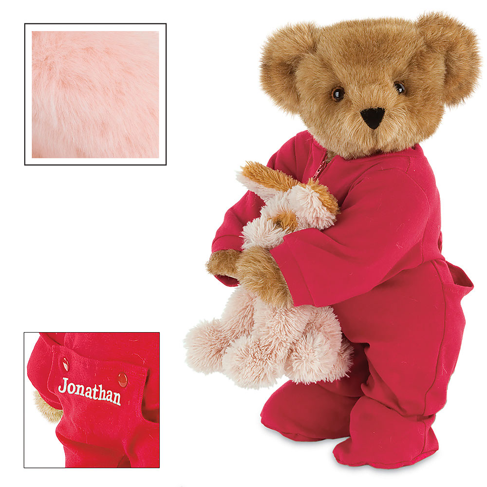 15 In. Christmas Bedtime Bear with Puppy