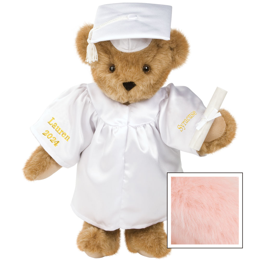 15 In. Graduation Bear in White Gown