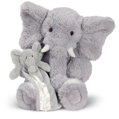 18 In. Oh So Soft Elephant with Elephant Lovey Security Blanket