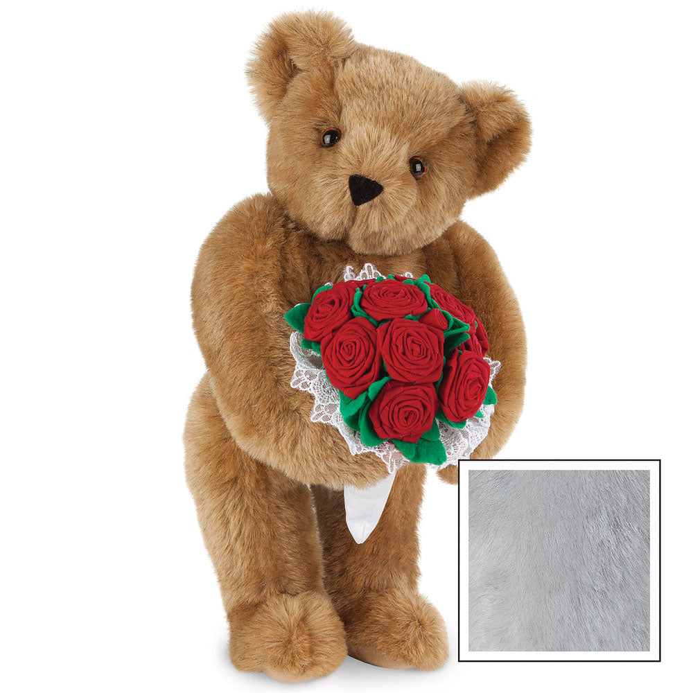 15 In. Red Rose Bouquet Teddy Bear