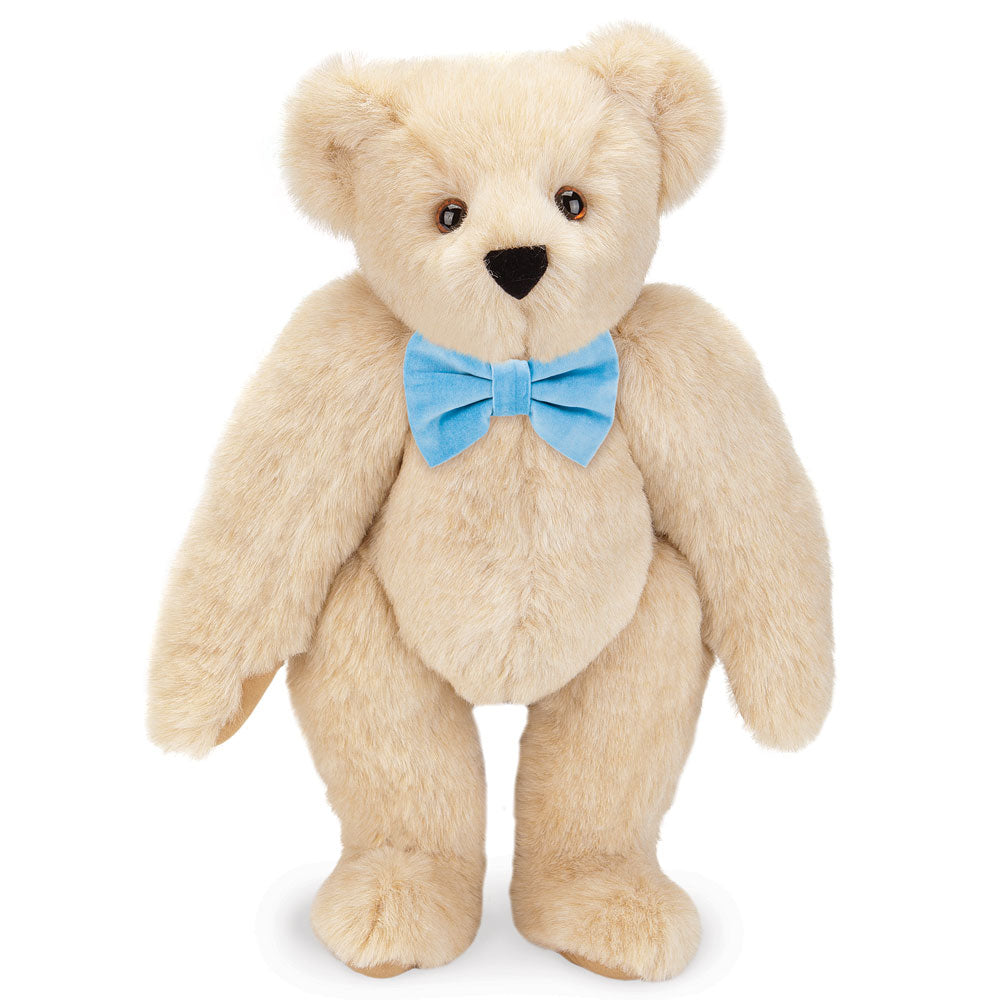 15 In. Classic Bow Tie Bear with Light Blue Bow