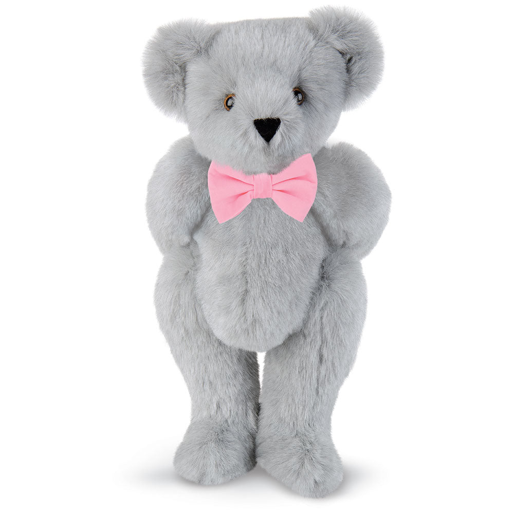 15 In. Classic Bow Tie Bear with Pink Bow