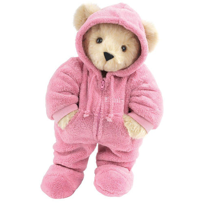 15 In. Hoodie Footie Bear, Pink