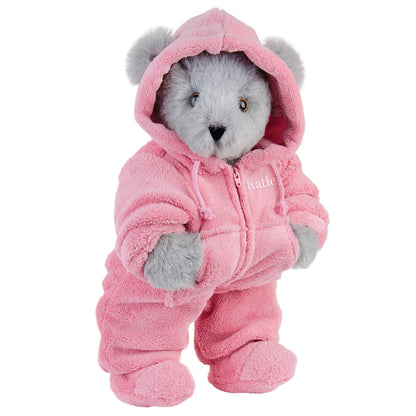 15 In. Hoodie Footie Bear, Pink