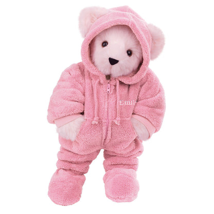 15 In. Hoodie Footie Bear, Pink