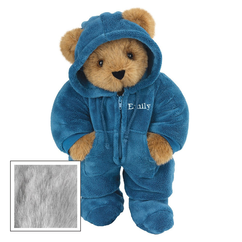 15 In. Hoodie-Footie Bear, Blue