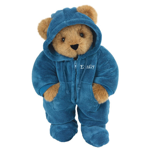 15 In. Hoodie-Footie Bear, Blue