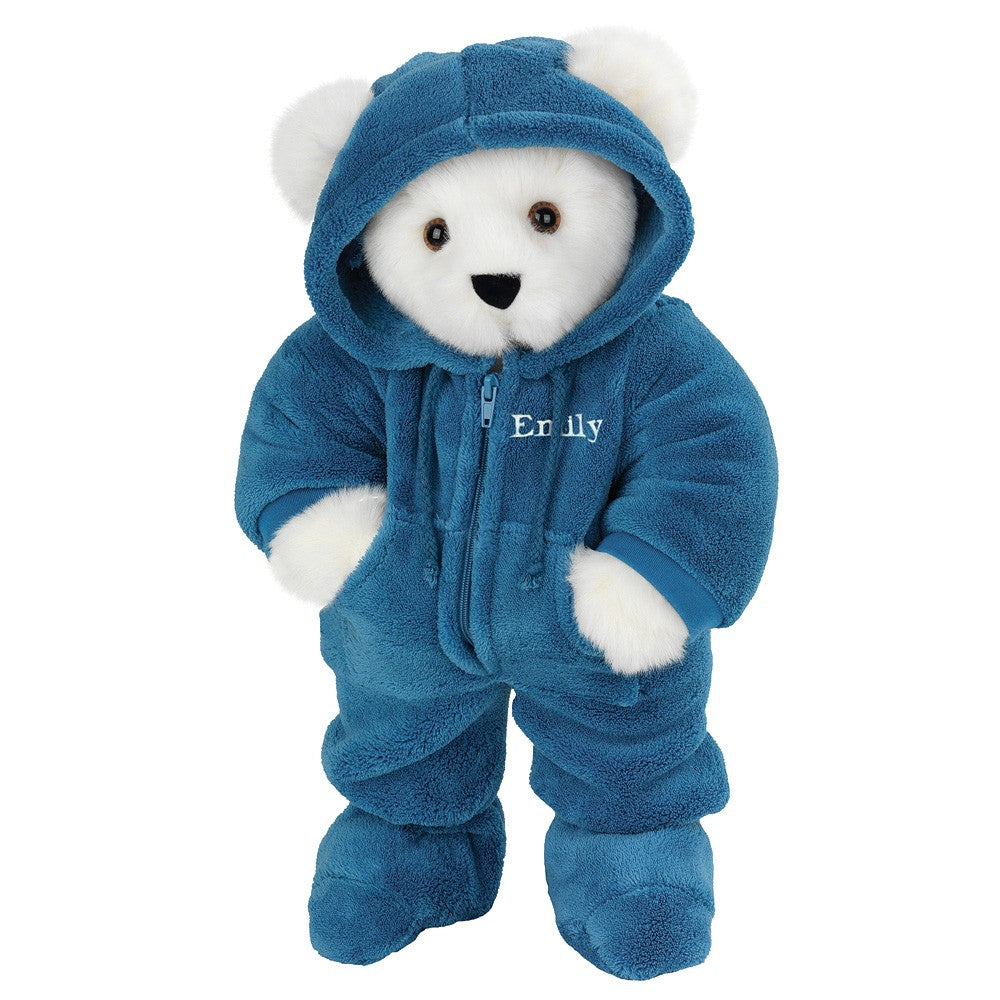 15 In. Hoodie-Footie Bear, Blue