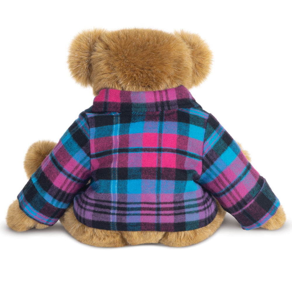 15 In. Vermont Flannel Bear, Tropic Plaid