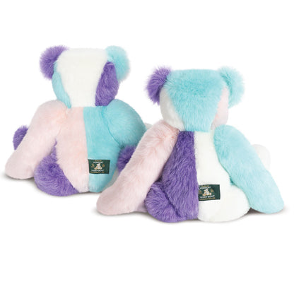 15 In. Cotton Candy Patchwork Bear